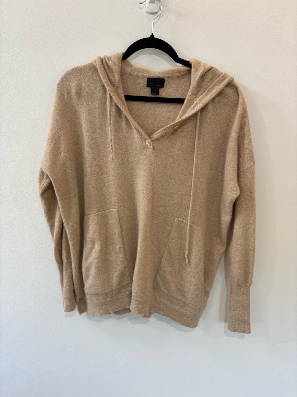 J.Crew Collection Henley Cashmere Hooded Sweater